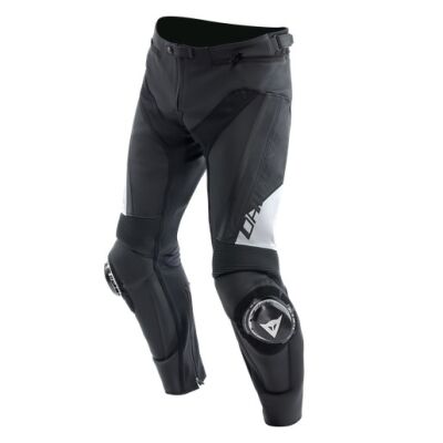 Dainese DELTA 4 sportovní kožené kalhoty černé/bílé vel.52